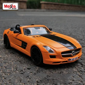 Maisto 1:24 Mercedes-Benz SLS AMG de Liga de Desportos de Modelo de Carro Diecast de Metal de carros de Brinquedo Simulação do Modelo de Recolha de Crianças Presente B799