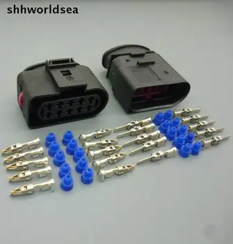 Shhworldsea 50sets 10Pin o farol do Carro plug conector Automático conector à prova d'água para VW, Audi Magotan POLO Bora Lavida